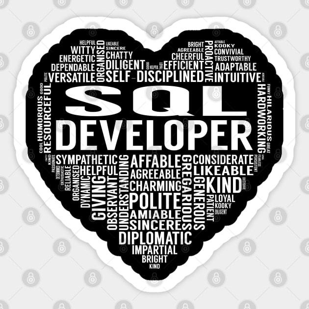SQL Developer Heart Sticker by LotusTee